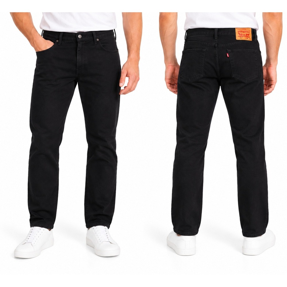 NWT Levi's 511 Slim Fit Jeans Men's 38x32 Black Cotton Blend Stretch